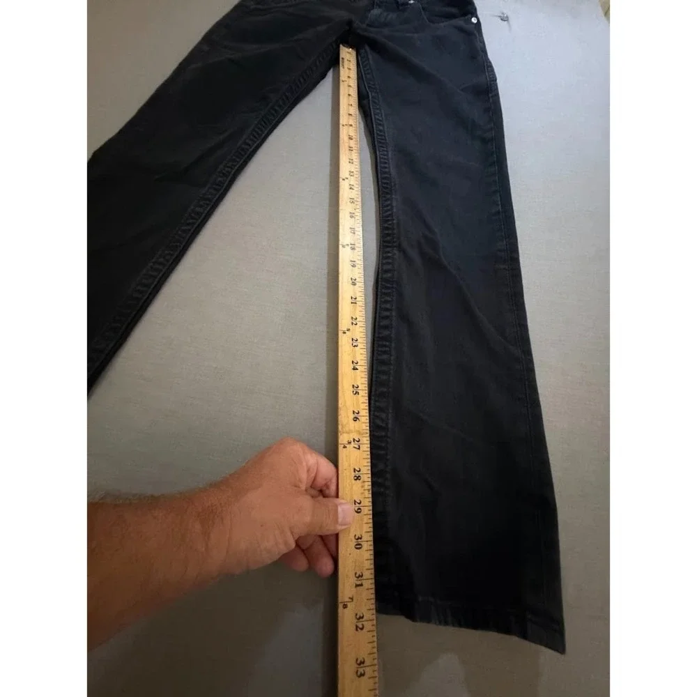 True Religion‎ Jeans Mens 32 Black Denim Skinny No Flap 32x32.